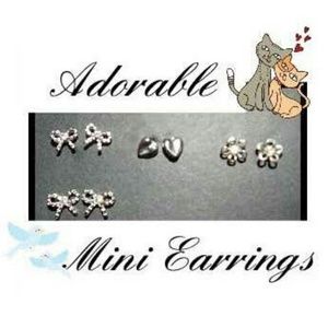 BUY 2 GET 1 FREE  Mini Earrings!! Set of 4 pair!!